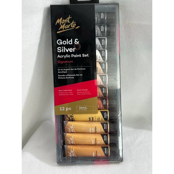 MONT MARTE Gold Paint Series Set 12pc x 36ml - Picture 1 of 5